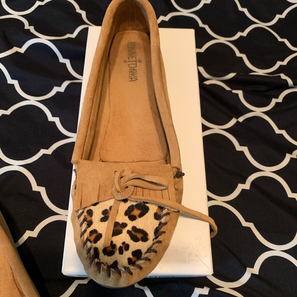 Leopard Minnetonka Moccasins